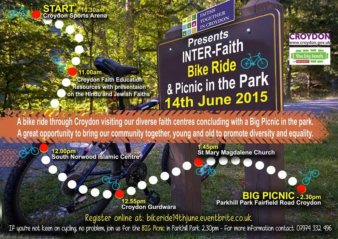 Interfaith bike ride flier
